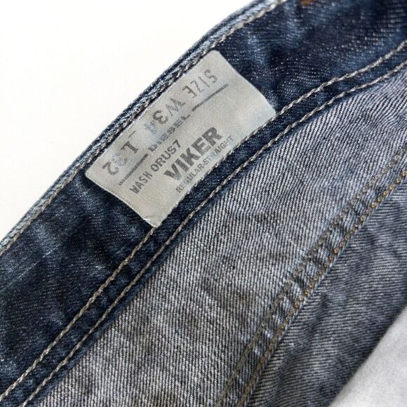 Diesel Viker Jeans Made In USA Mens 34x28 - Picture 7 of 8
